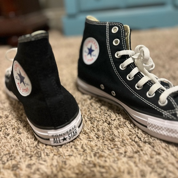 Converse Black and White High-Top Sneakers - Picture 2 of 4